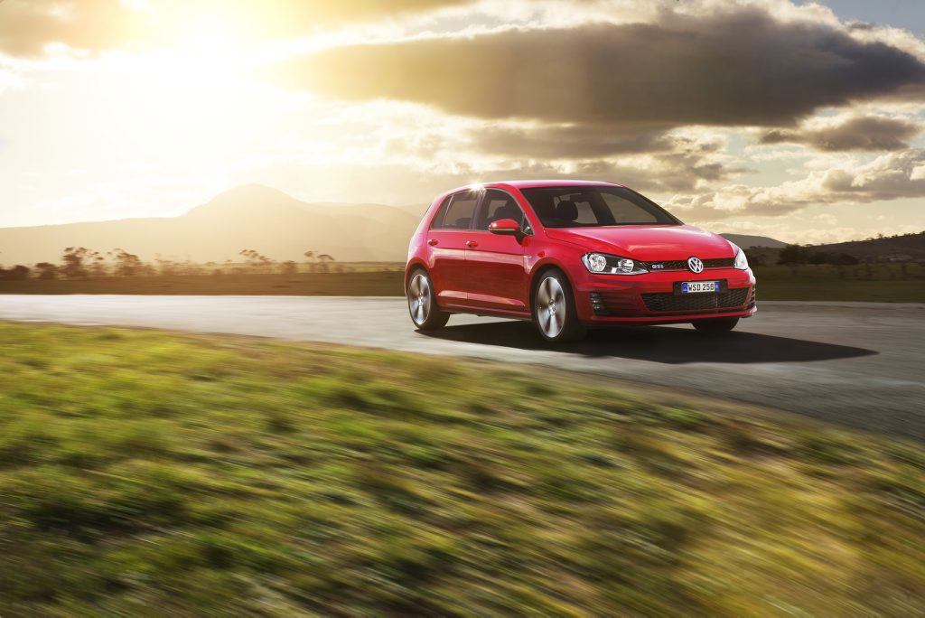 The VW Golf GTI. The VW Golf GTI.